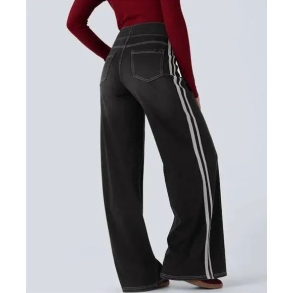 NWOT Halara Women's Flex™ High-Waisted Wide Leg Denim Jeans Poppy Seed Size XL - Picture 12 of 12